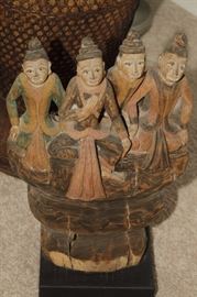 Set of 4 Thai Deities sitting cross legged