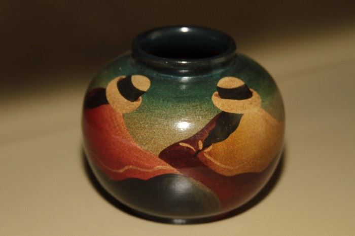 Hand painted Ecuadorean vase