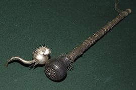 Elephant Silver Opium Pipe