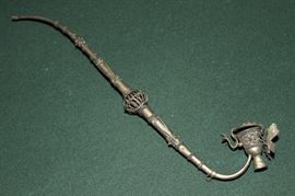 Silver opium pipe