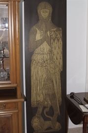 7 ft tall Brass Rubbing