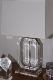 clear glass table lamp