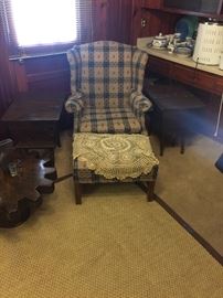 End tables lift on top for extra storage. 