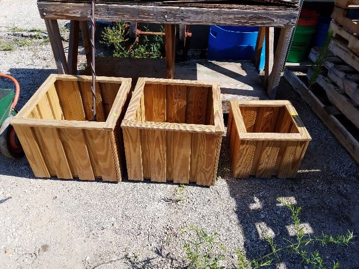 Wood Flower Boxes