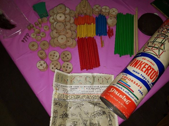 Original Tinkertoy With Colored Instructions