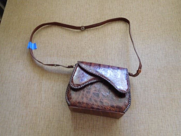 vintage  alligator  purse