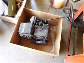 motor  and  steering  wheel  for  go  cart