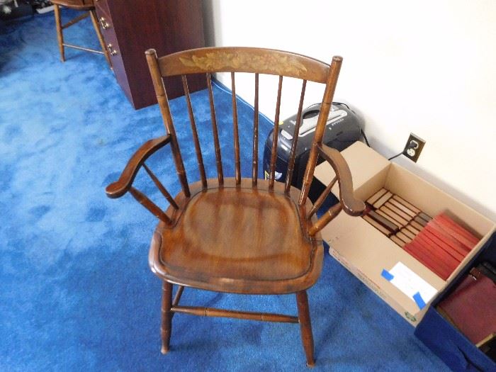 Hitchcock  chair,  vintage   books
