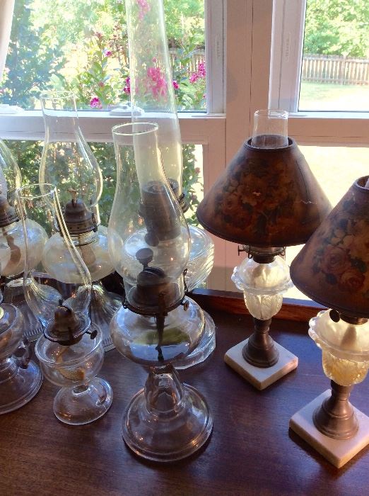 Collection of old lamps.