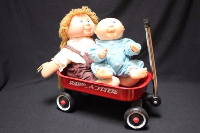 Cabbage Dolls and Red Wagon