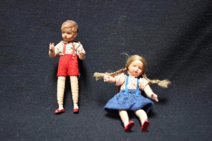Vintage Miniature Swiss/German Dolls
