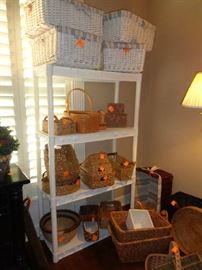 many baskets, some Longaberger