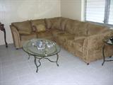 Sectional that includes a fullsize sofa bed