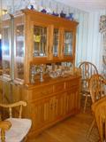 Solid Ash China Cabinet