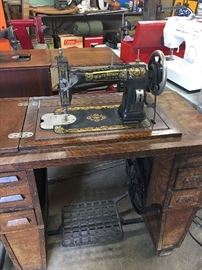 White Rotary Treadle Sewing Machine