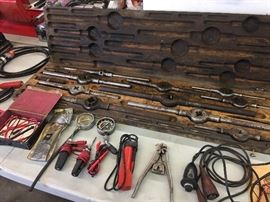 Tools, Vintage Tap & Die Set in Wooden Box