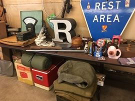 Scales, signs, camping