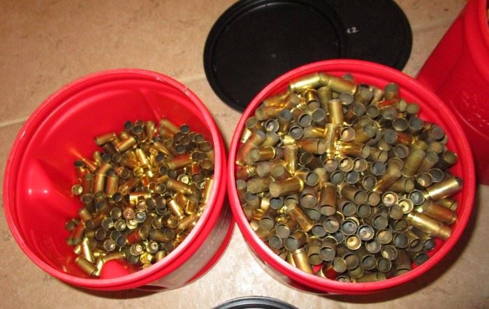 9 mm and .45 brass casings