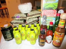 Energy shots, herbal teas and unopened sauces
