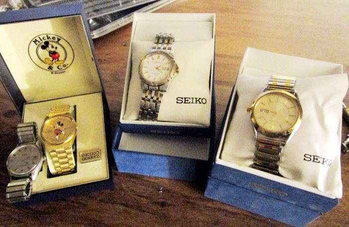 3 never or scarceley used Seiko watches