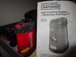 Laser leveling system come with a large collapsible tripod