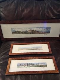 Framed art from Italy, signed and numbered