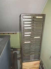 Metal file drawer unit