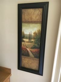 One of two framed prints