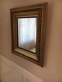 Gold wood framed mirror