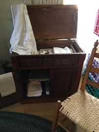 vintage serving chest