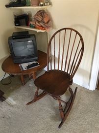 vintage rocker and table