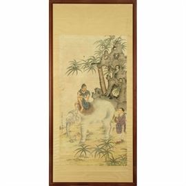 LOT 717 CHINESE SCROLL PAINTING