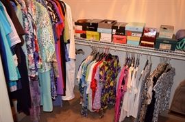 selection of lady's clothes