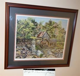signed mill print by Faye Cunninghan