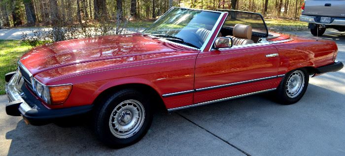 1984 Mercedes 380SL - Appears to be original paint, hard top and soft top - both tops are in excellent shape, ac is good, beige leather, wheels are original and tires are good, ,  No known accidents,  no known rust and the maintenance has been done at the same place in Cleveland