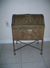 Small chest on metal legs