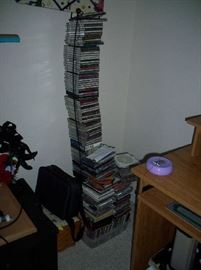 Tower full of CD's