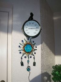 Thermometer , Yard art Sun Face