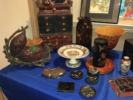 Japanese basket, aesthetic transfer ware