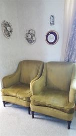 Velour Chairs, wall placques