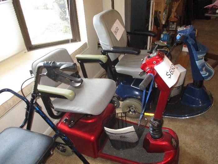 2 mobility scooters, both in excellent running condition 