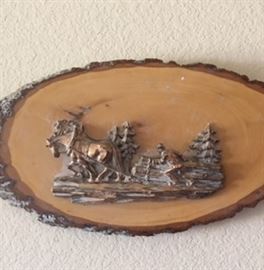 Plow wood carving