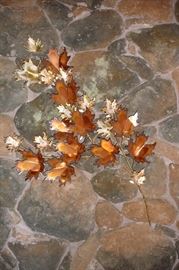 C Jere Copper autumn leaf wall art