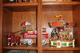 Coca Cola wagon and Enesco carousel
