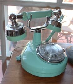 Turquoise enemeled dial phone
