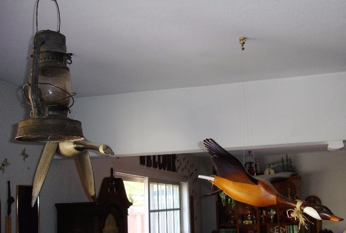 Dietz oil lamp and flying duck