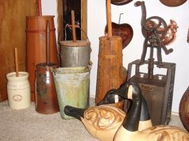Churners with ducks in foreground