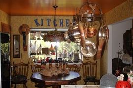 View of kitchen - table, chairs copper and greenhouse window collectiblesis