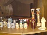 Vintage beer & alcohol collectibles from various countries (steins, bottles, openers,ashtrays, etc)