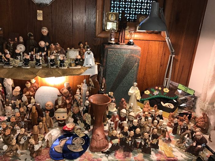 LARGE Assortment Of Monks, Nuns And Religious Items